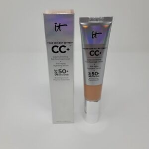 IT Cosmetics CC+ Color Correcting Full Coverage Cream Light Medium 1.08 Fl Oz